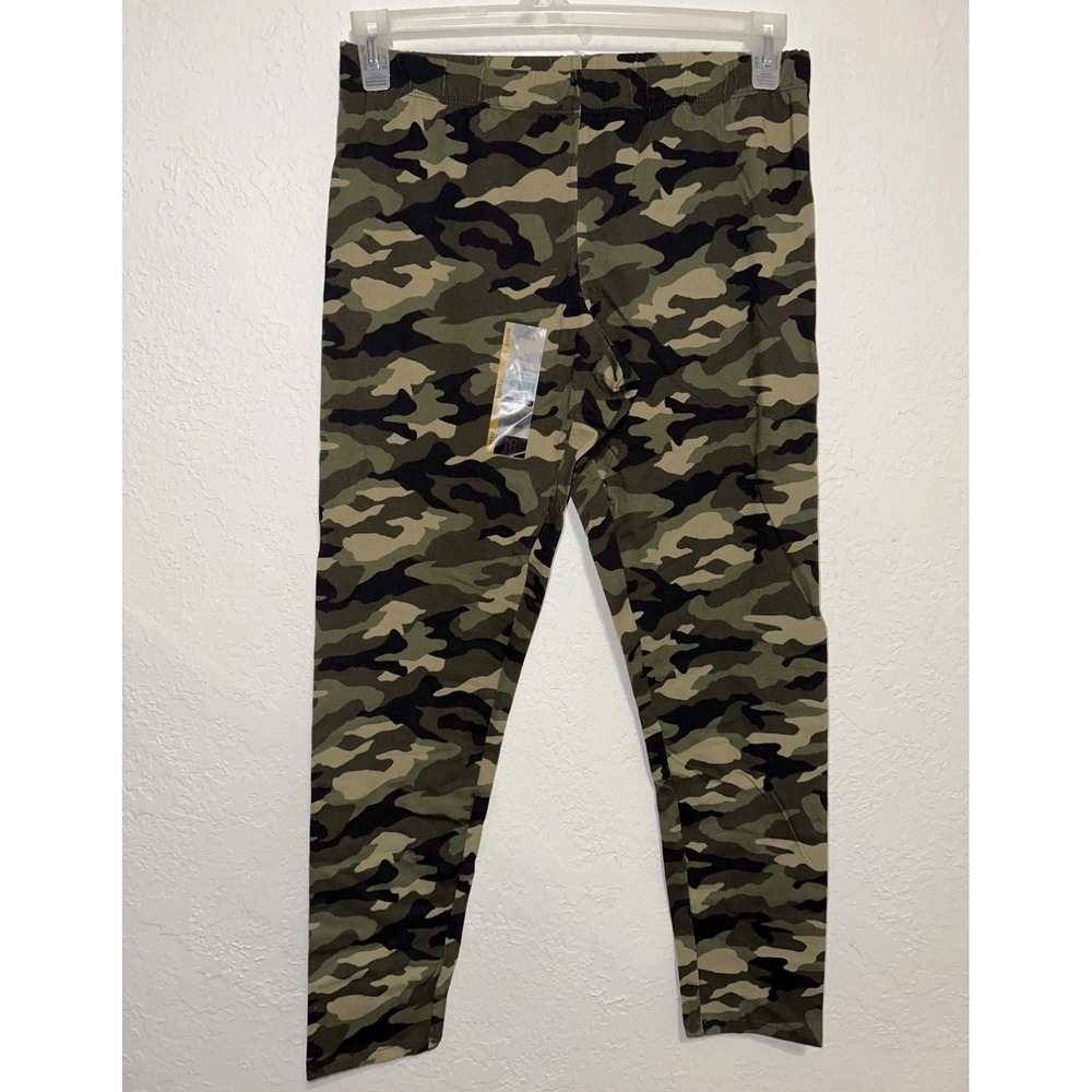 No Boundaries Womens Camo Ankle Leggings Green Camouflage Size L 11-13‎ New